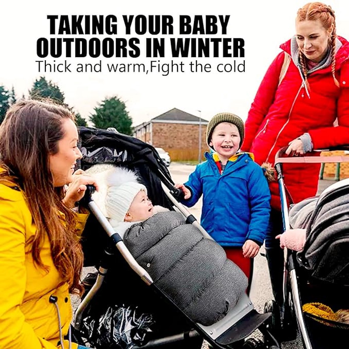 Winter Voetenzak voor Kinderwagen/Buggy – Universeel – Extra Groot – Dubbel Gelaagd – Babywagen Footmuff – foto 6
