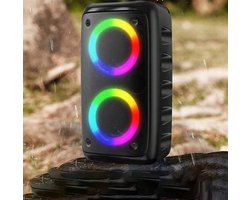 Azaris - Draadloze Bluetooth Speaker XXL - Partybox Boombox - Met Karaoke en Microfoon - RGB LED Verlichting - Super Bass