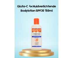 Gluta-C 4× Skin Lightening Body Lotion SPF 30 – 150 ml – Verhelderende & Beschermende Body Lotion – Verminderde Donkere Vlekken, Egaliseert de Huidtint & Beschermt tegen UV-stralen – Voor een Gladde, Stralende & Gezonde Huid