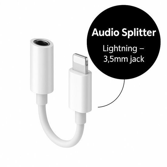Xtronic Lightning naar 3.5mm Jack Adapter – Audio Splitter – Geschikt voor iPhone 7 t/m iPhone 15