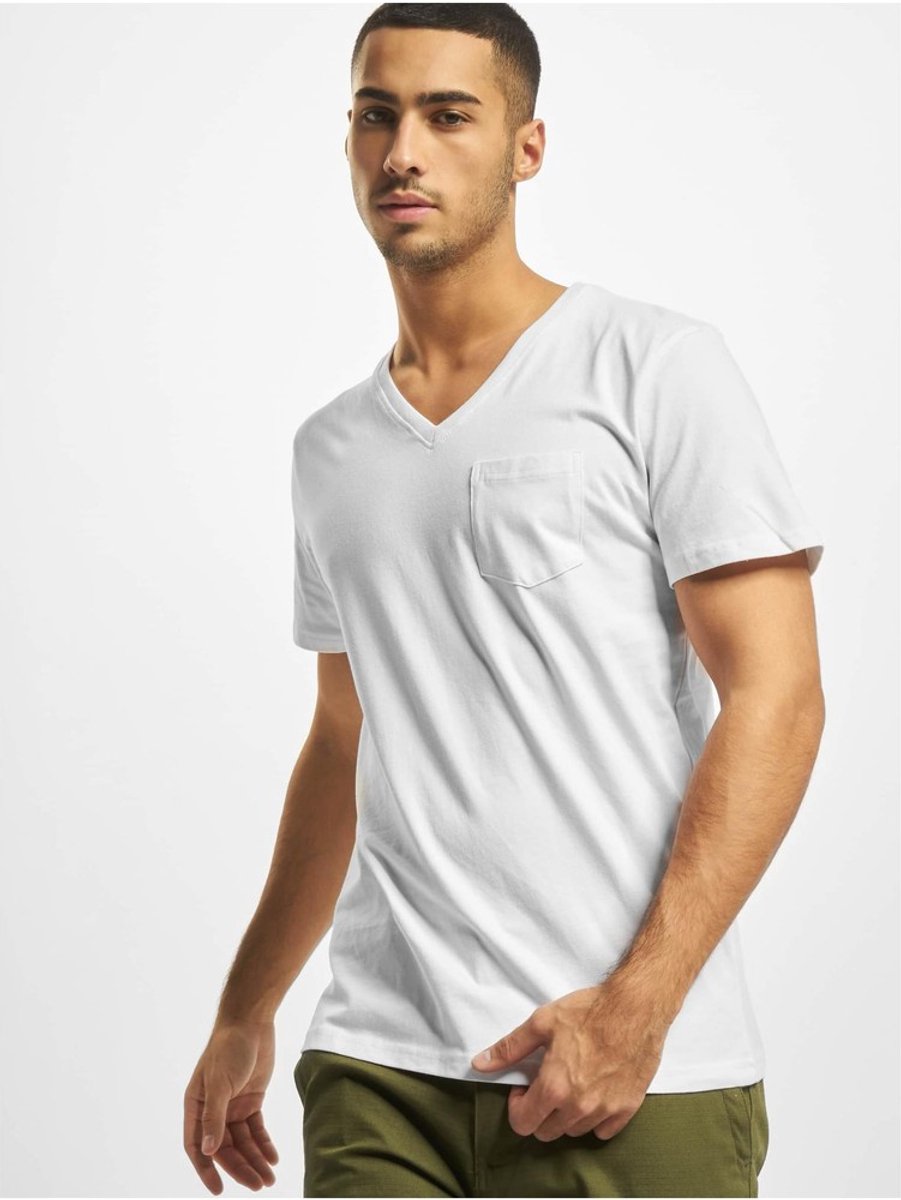DEF - Vneck Heren Tshirt - XXL - Wit
