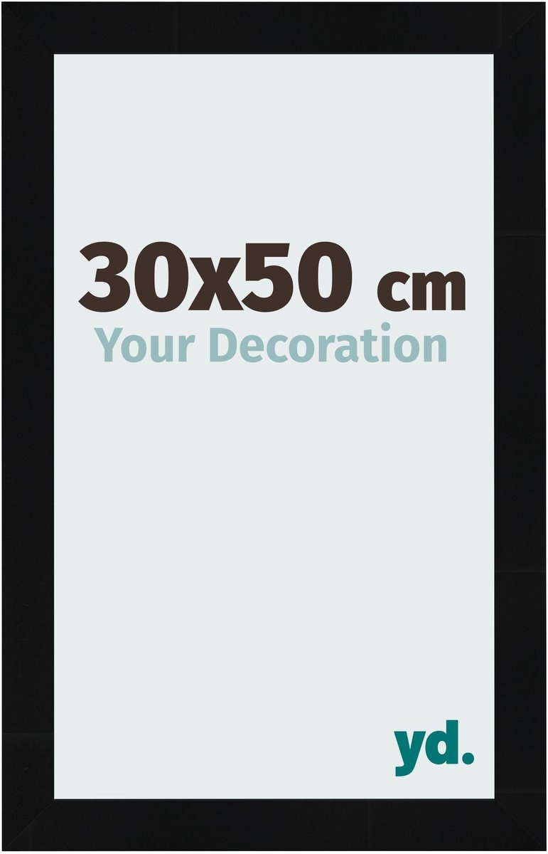 yd. Your Decoration - Fotolijst 30x50 cm - MDF - Zwart Hoogglans - Pisa
