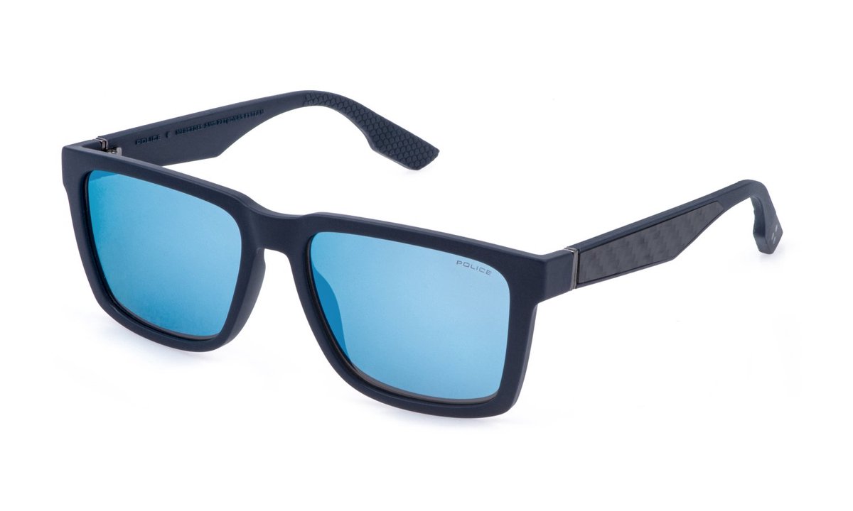 Police SPLR49M R22B BLU PIENO OPACO 57/17/145 MAN Zonnebrillen