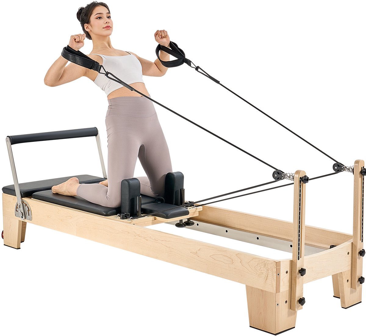 VEVOR Pilates Reformer Pilates Machine Home Gym Fitnessapparatuur Hout - VEVOR - €1.315,99