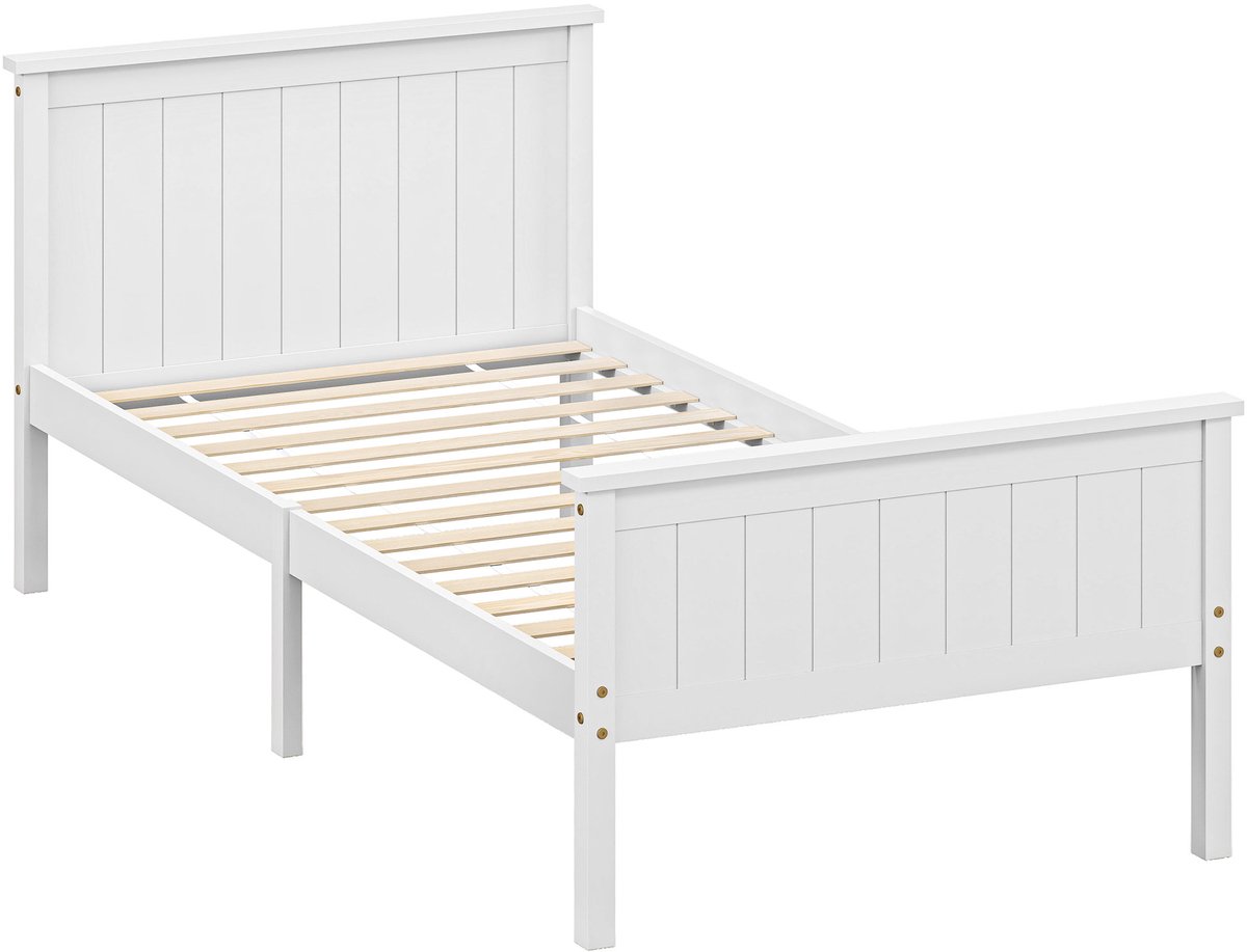 HOMCOM-Bedframe-Pin-210x98x82cm-Wit