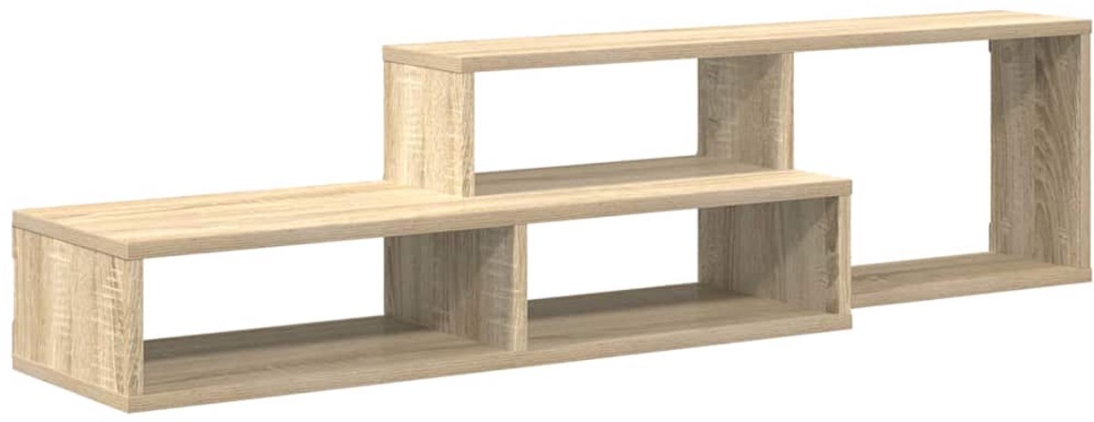 vidaXL - Wand - TV - Stand - 120 - x - 25 - x - 28,5 - cm - Bewerkt - hout