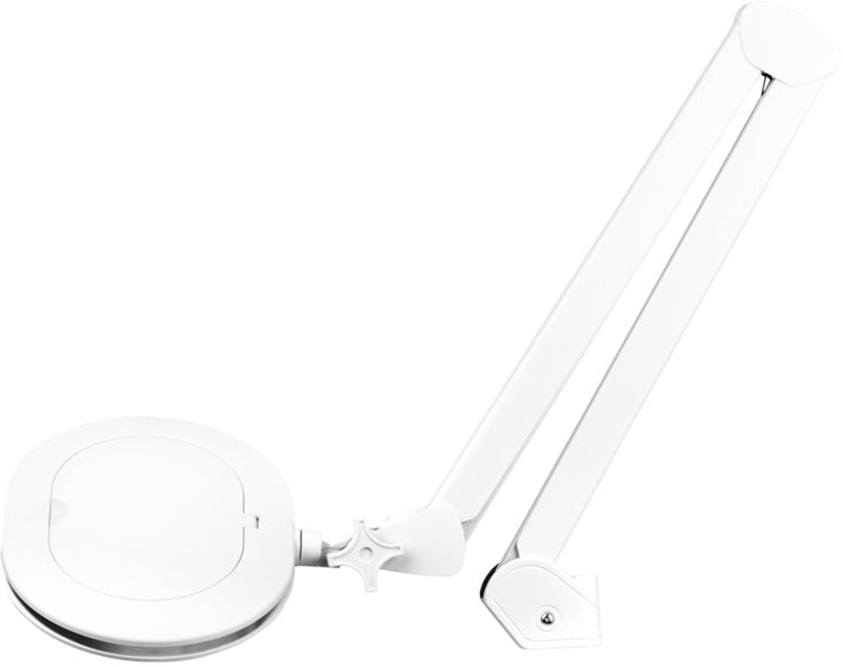 Loeplamp LED 5D met Schroefklem – 60 SMD LED – Instelbare Lichtsterkte – Manicure Make-up – Elegante 6028 Wit