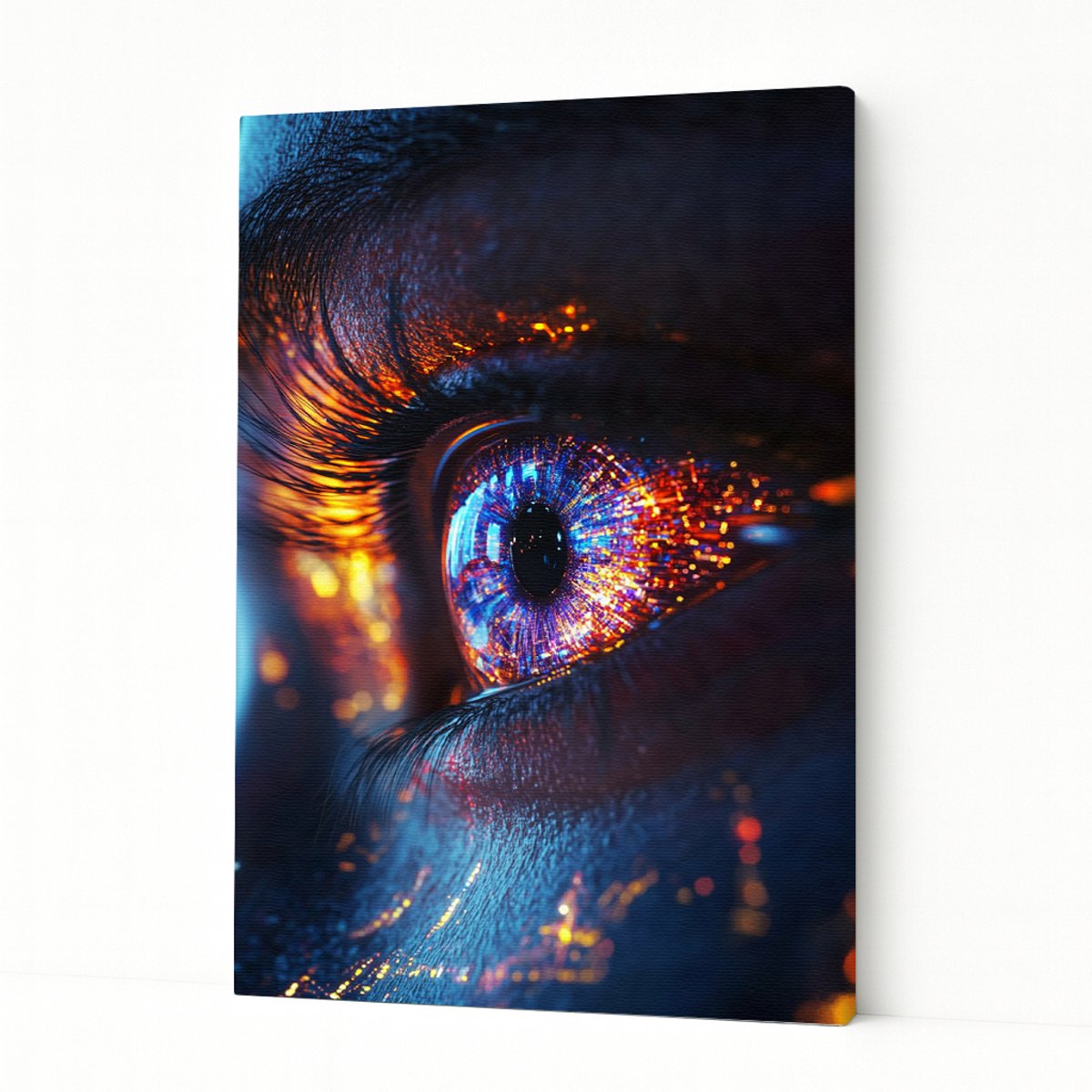 Neon oog – wanddecoratie – kunstwerk – Canvas schilderij – 100x150 cm