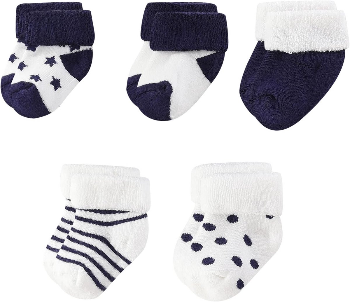 Warme Katoenen Baby Sokken 5 Pack voor 0-12 maanden