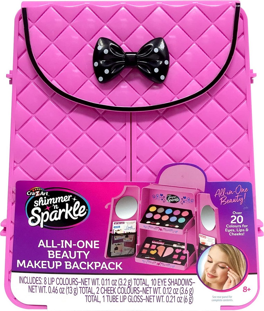 Make-up speelset met uitklapbare rugzak en palet