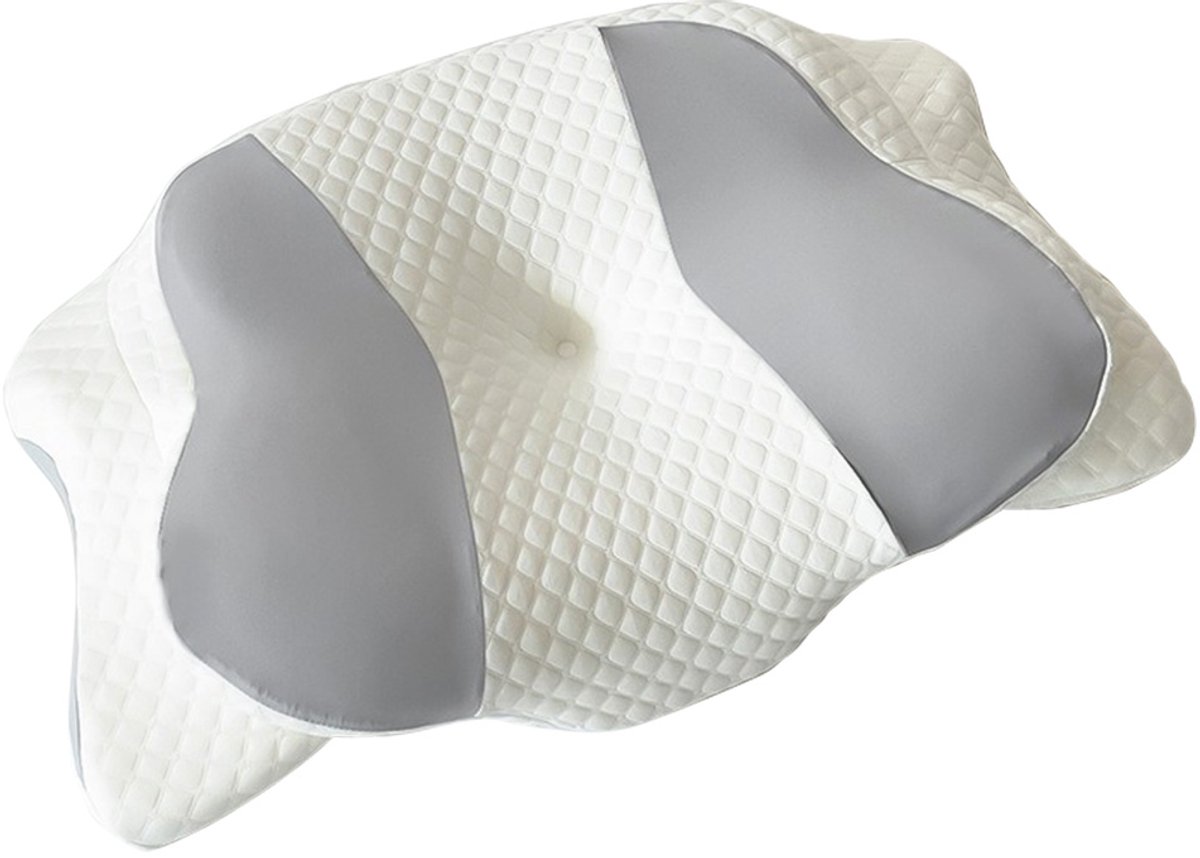 Nekkussen van Traagschuim – Vlinder Nekkussen - Ergonomisch Orthopedisch Hoofdkussen – Traagschuim Kussen Zijslaper - Voor Rug-, Zij- en Buikslapers – Ademend & Afneembare Wasbare Hoes