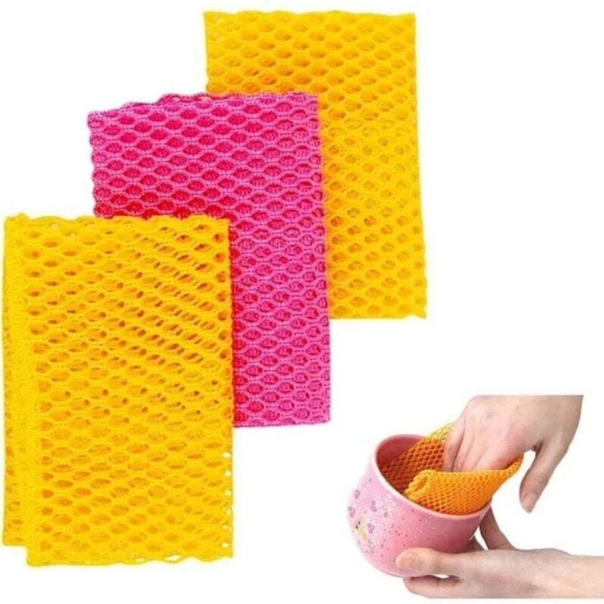 Gigicial Vaatdoek- Groot Oppervlak En Snel Droog 27,9×27,9 Cm - 4 Stuks - Keuken En Huishouden Roze