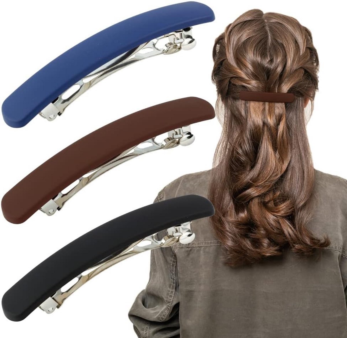 Matte Haarspeldjes - 3 Stuks voor Dun en Fijn Haar - Flatterende Haaraccessoires