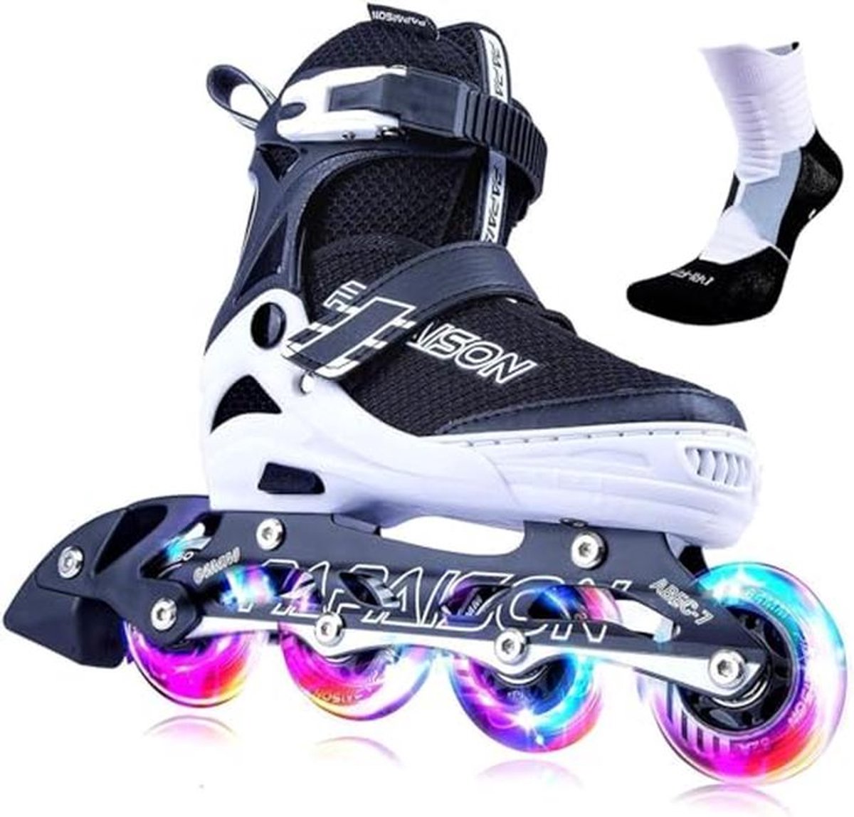 Verstelbare inline skates met oplichtende wielen voor kinderen en volwassenen - ideaal voor outdoor gebruik