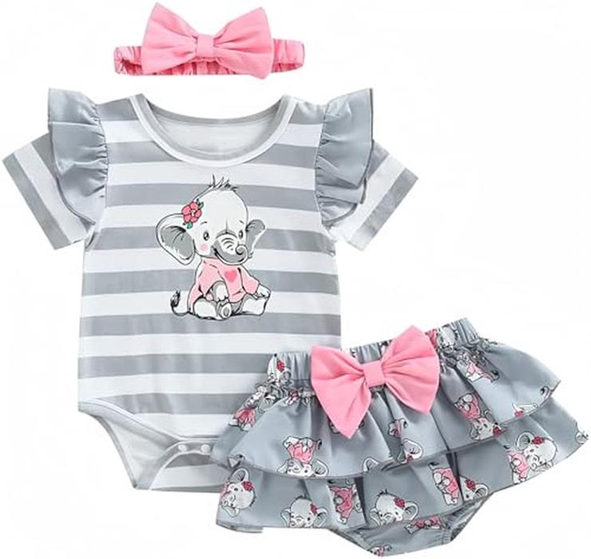 Zomer Kleding voor Pasgeboren Meisjes - Romper en Bloeiers Set