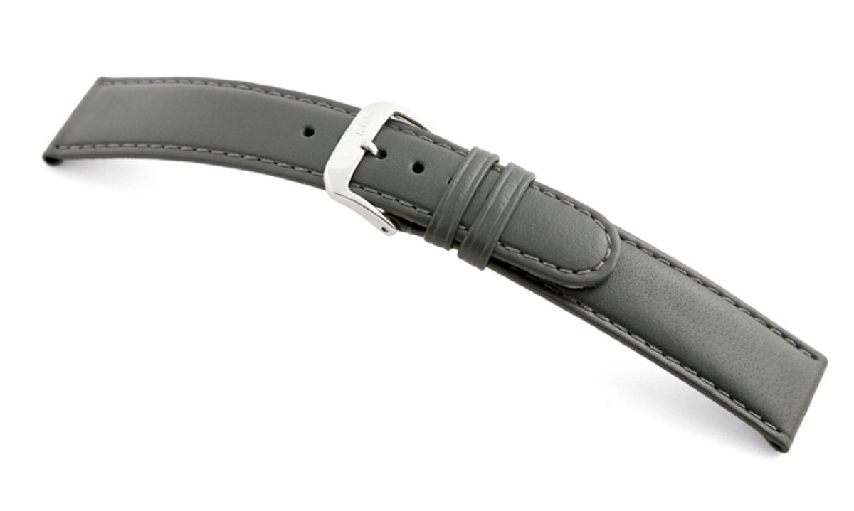 Lederband Phoenix 18mm grijs glad