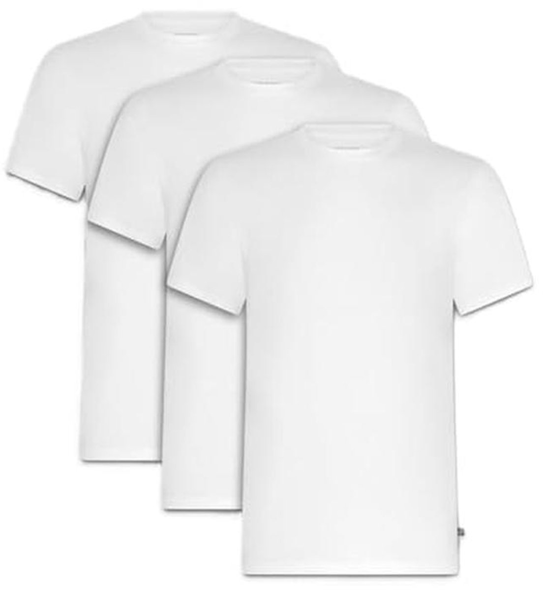 3-Pack Heren T-Shirts van Ademend Katoen met Stretch