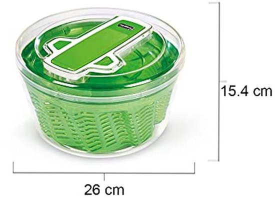 Slacentrifuge met Aqua Vent Technologie - Vaatwasserbestendig, Groot, Voor Snelle Droogresultaten van Salades en Groenten van Merkloos — afbeelding 4
