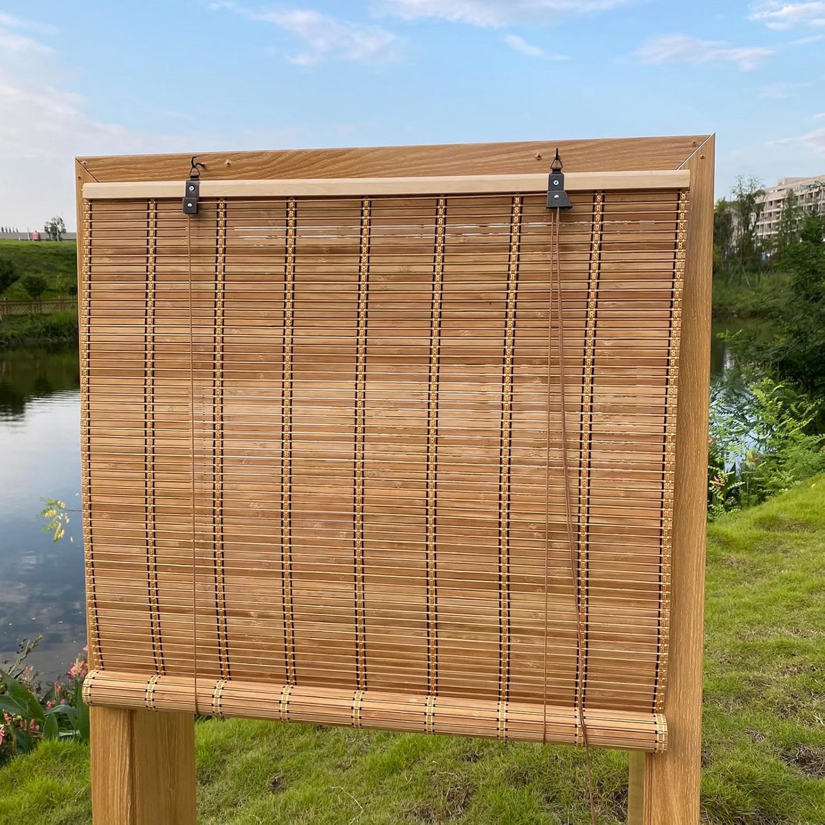 Bamboe Rolgordijnen voor Raamdecoratie - Zachte Lichtfilter voor Binnen en Buiten