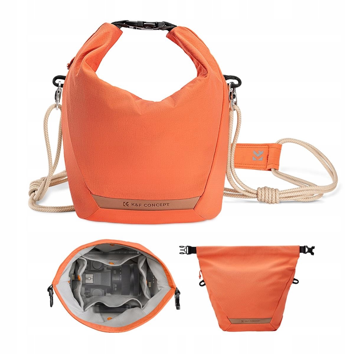 K&F Concept Sling Camera Tas 5L Waterdicht Oranje