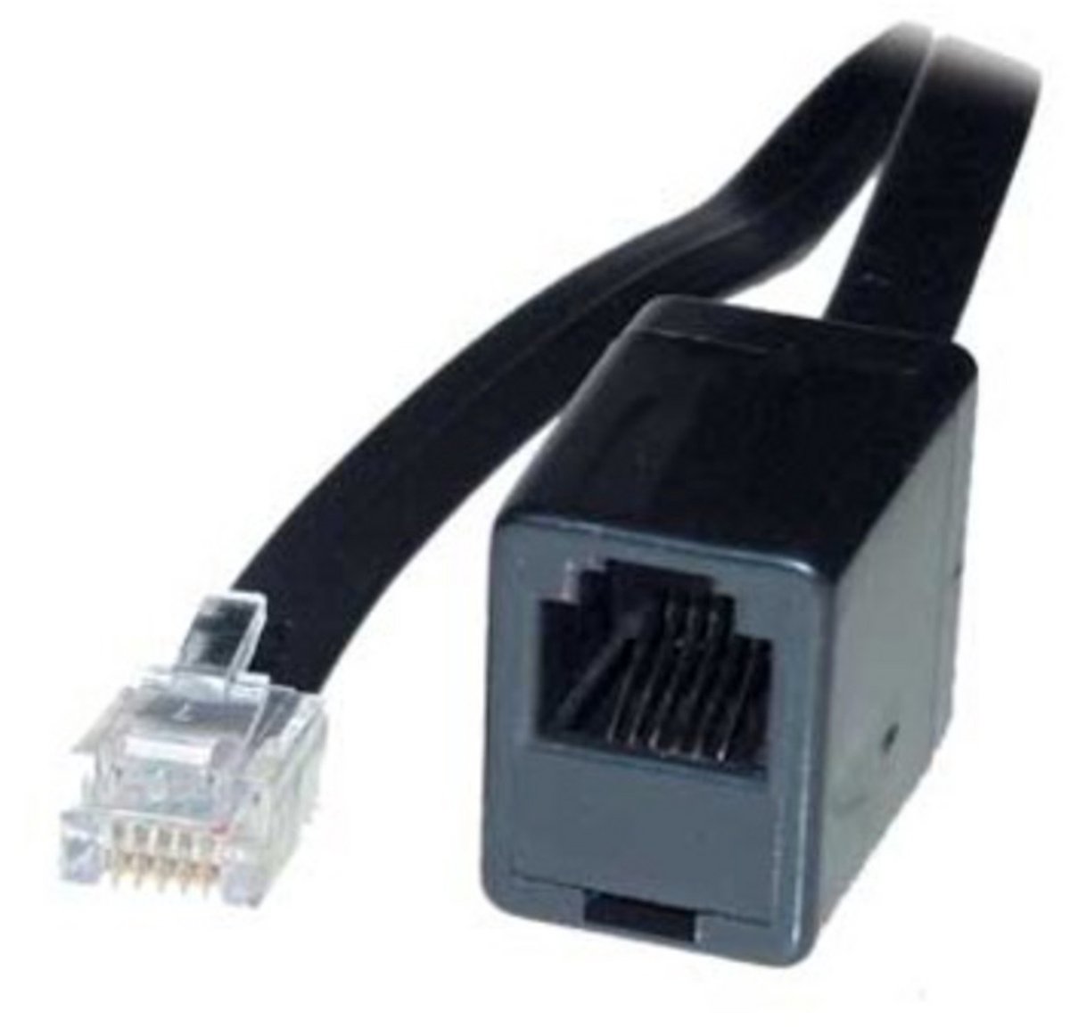 RJ45 - RJ45 8-aderige ISDN telefoon verlengkabel / zwart - 3 meter