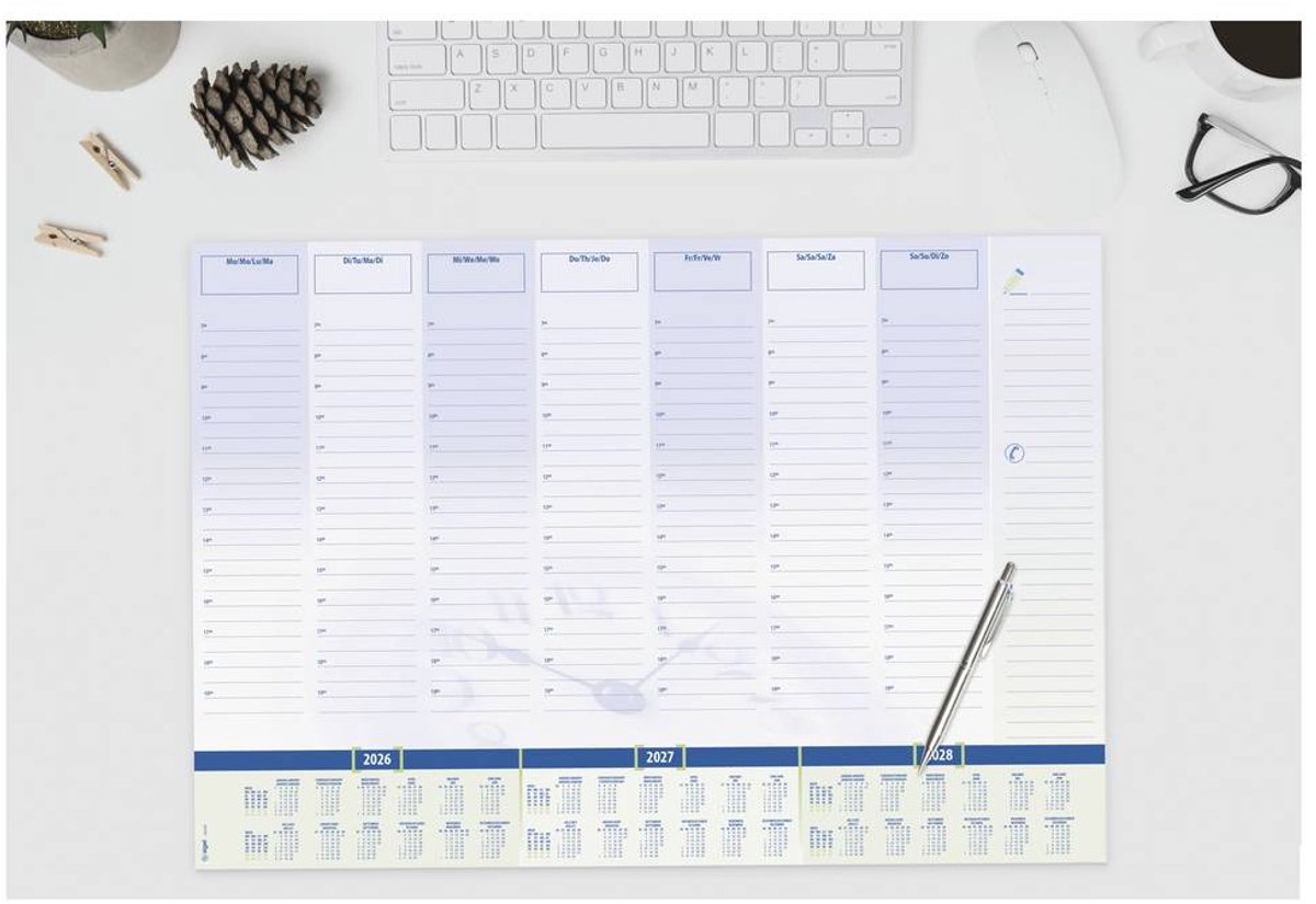 SIGEL HO355 Lot de 2 Sous-mains en papier, calendriers sur 3 ans et