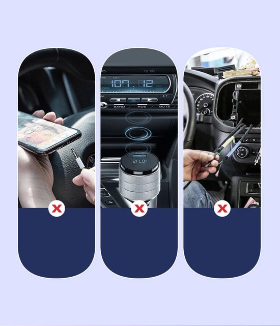 Drie verkeerde toepassingen van een Ugreen auto audio adapter.