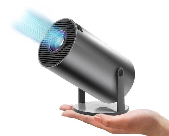 Mini Beamer Draagbare Projector 4K Full HD 200 ANSI-lumen WiFi 6 Bluetooth Android 11, 130 inch scherm