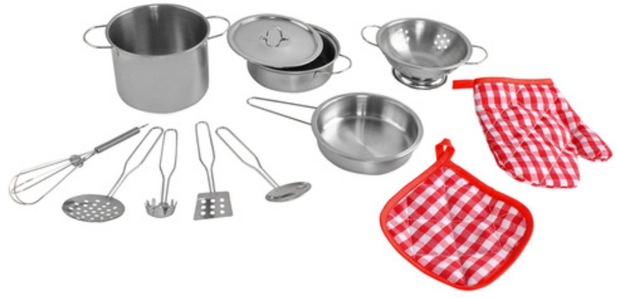 Kruzzel Kinder Kookset - Complete 13-delige Metalen Set - Perfect voor Jonge Chefs — afbeelding 14