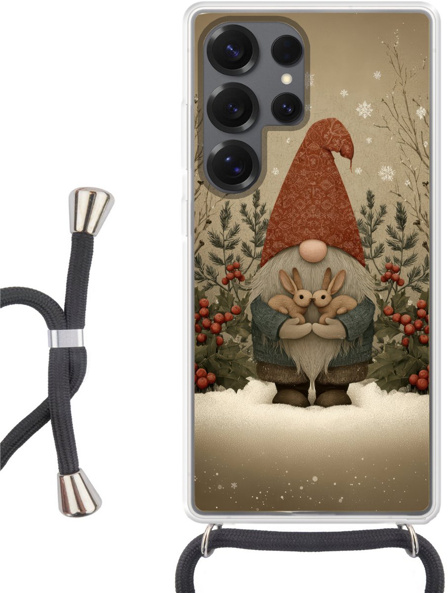 Kerstgnome - Konijntjes - Kleurrijk