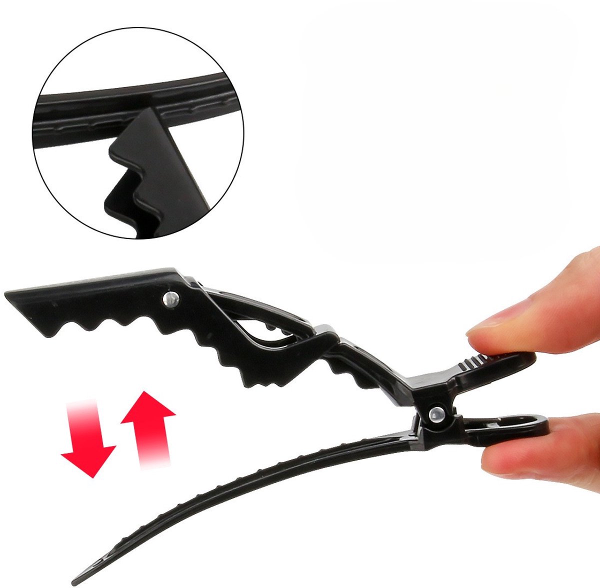 10 Stuks Haarclips - Kapper clips - Kappers haarklemmen - Kwalitatieve haarklemmen - Zwarte Klemmen – Haarclips - Kapper afdelklemmen - LOUZIR