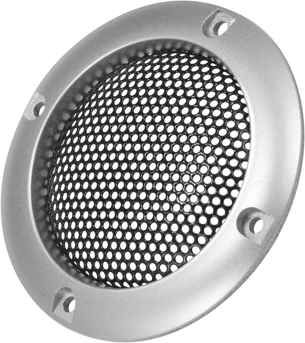 Provento - Subwoofer Grille Hoorn Zilver Tone Auto Accessoire - Speaker Grille Cover met Mesh Trim
