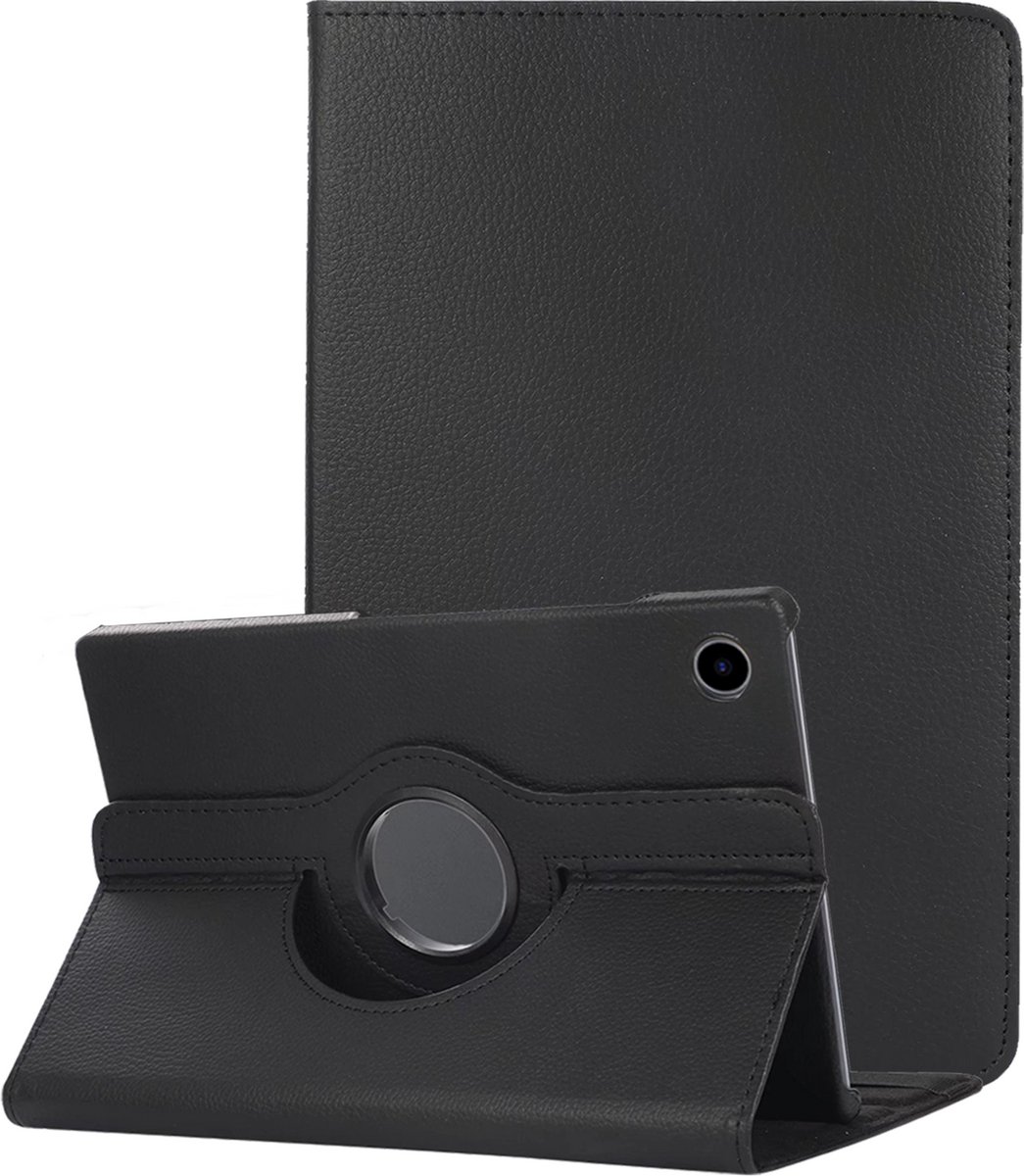 Hoesje - Geschikt voor Samsung Galaxy Tab A11 Plus - 360 Graden Draaibare Hard Cover Case - Tablet Hoes Draaibaar - Zwart — afbeelding 1