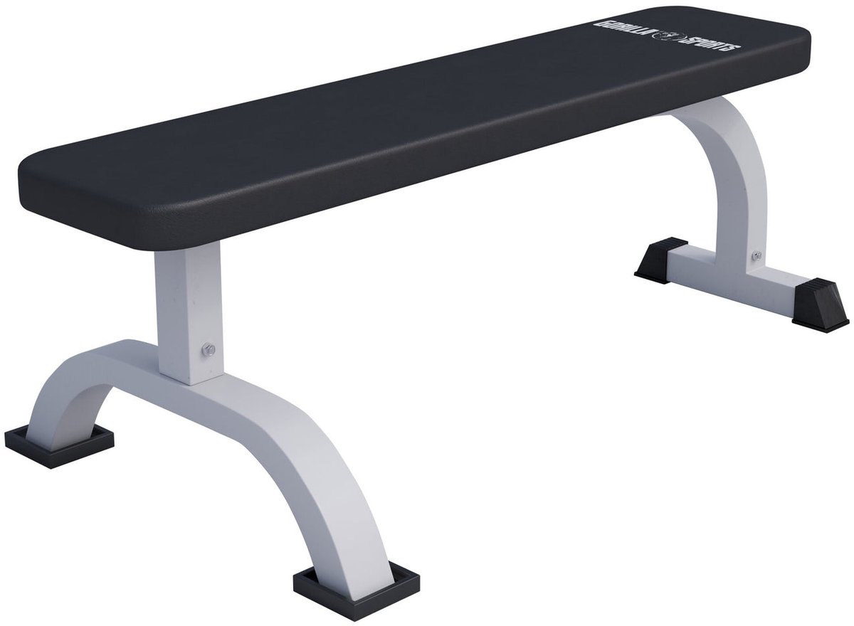 Gorilla Sports - Vlakke fitnessbank - Halterbank- Geschikt voor Dumbell Presses