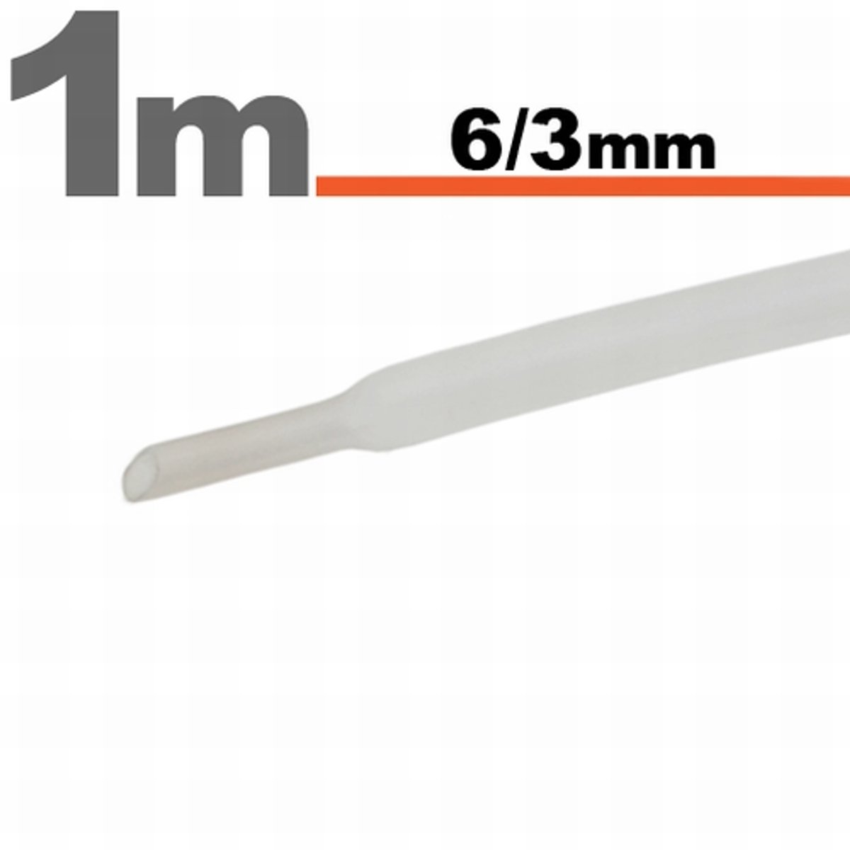 10× 1 Meter Krimpkous Transparant 6 / 3 mm – 10 Stukken Van 1 Meter – Warmtekrimpbuis Voor Isolatie En Kabelbescherming – Geschikt Voor Elektrische Installaties En Reparaties [11022T]