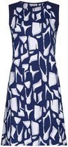 Pastunette - Nachthemd - Midnight Mosaic - Organisch Katoen - Blauw/Wit - Mouwloos - Maat 42