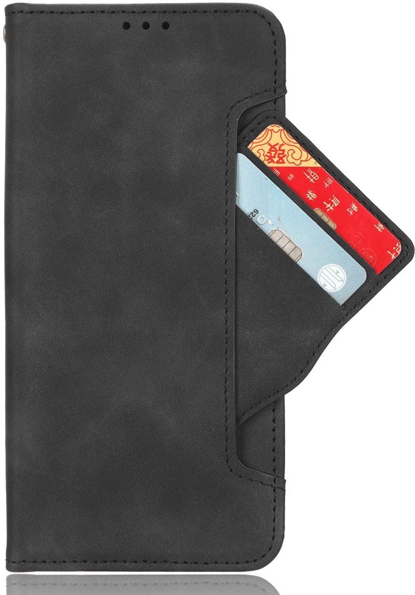 Mobigear Telefoonhoesje geschikt voor OPPO Find X9 Hoesje | Mobigear Slide Wallet Bookcase Portemonnee | Pasjeshouder voor 3 Pasjes | Telefoonhoesje voor Pinpas / OV Kaart / Rijbewijs - Zwart