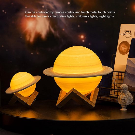 Planet lamp met afstandsbediening - USB oplaadbare nachtlamp voor kinderkamer — afbeelding 2