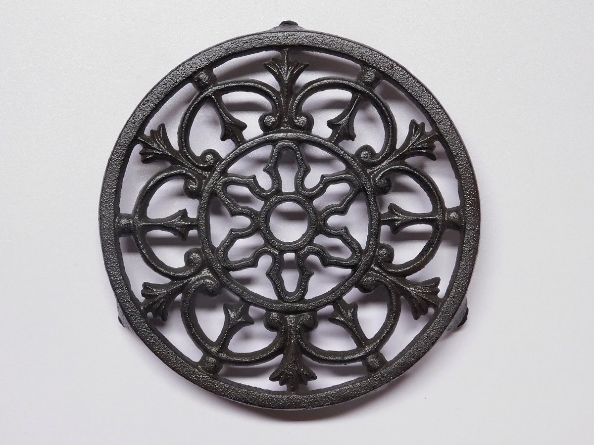 Rooster - Pannenhouder - Rond - Gietijzer