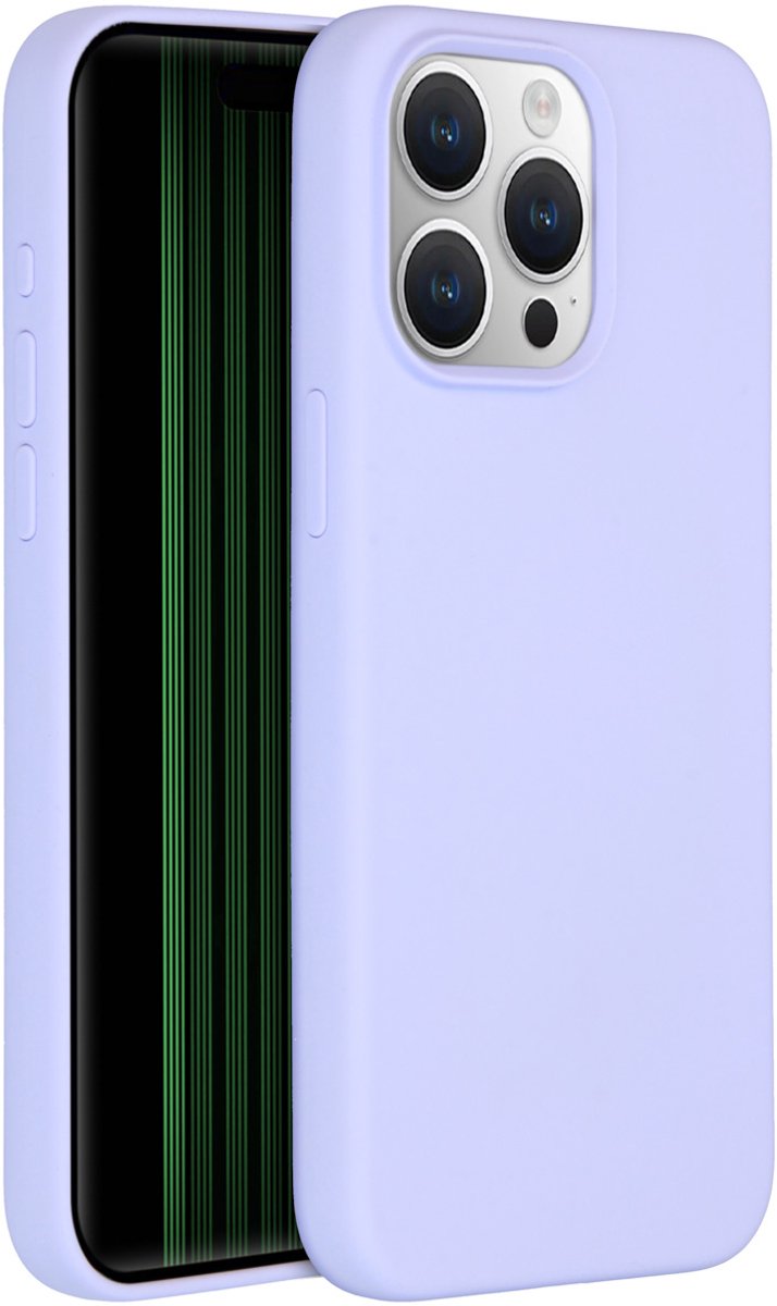 Accezz Hoesje Geschikt voor iPhone 15 Pro Max Hoesje Siliconen - Accezz Liquid Silicone Backcover - Paars