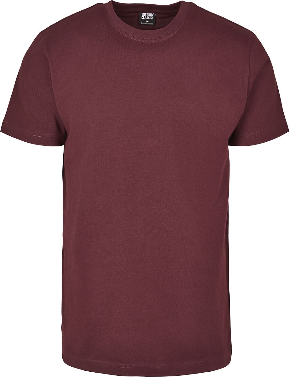 Urban Classics Basic Tee Heren T-shirt bordeauxrood XL