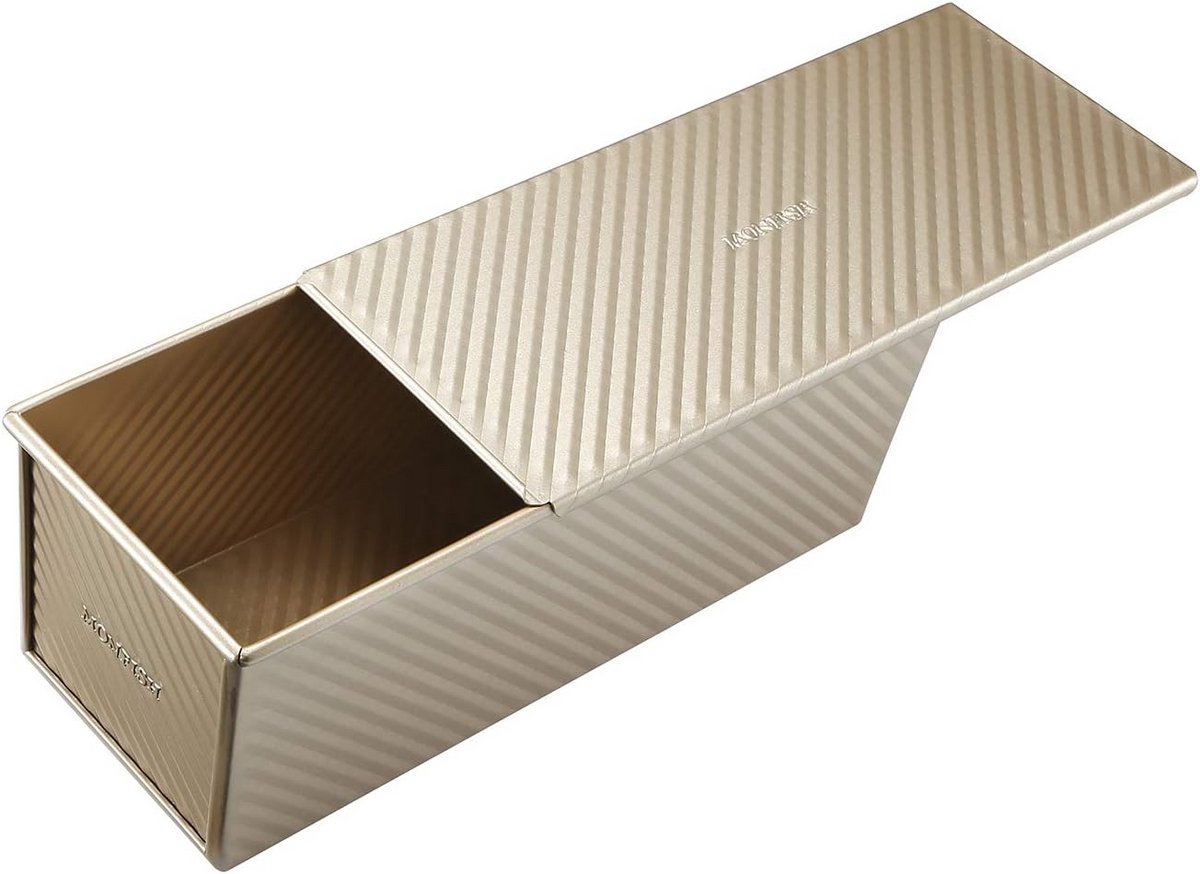 Broodpan met Deksel 34x13,5x12cm - Koolstofstaal Antiaanbak - Geschikt voor 1000g Deeg - Ovenbestendig tot 230°C