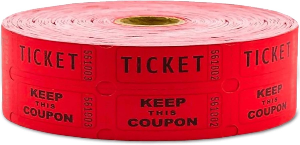 Loterijtickets Dubbele Rol voor Evenementen en Inzamelingsacties - 2000 Tickets