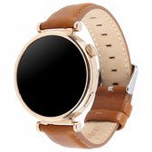Leren bandje - geschikt voor Garmin Lily 2 / Lily 2 Active - leer met gespsluiting - bruin