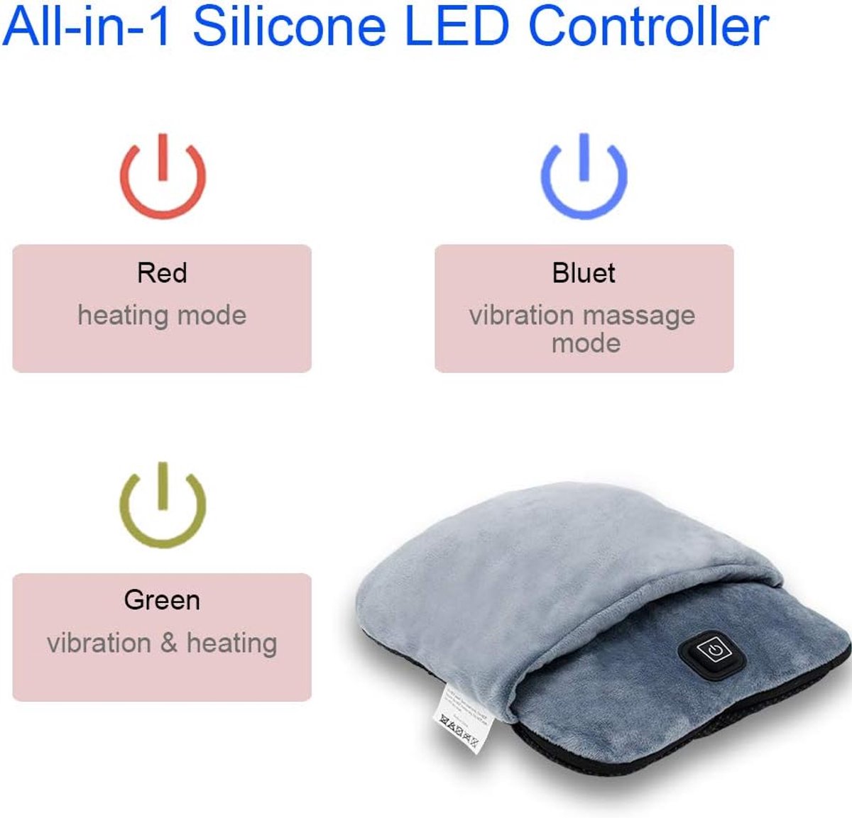 Elektrische Voetenverwarmer voor Warme Voeten met Massage Vibratie en Verwarming Zachte Pluche USB Snel Verwarmen Verlicht Voetpijn voor Vrouwen en Mannen — cadeau in Verzorging - foto 3
