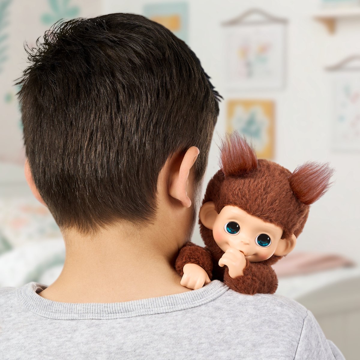 Little Live Pets - My Baby Monkey minis 'Chikki Cherry' baby-aapje - Interactieve pluchen knuffel — cadeau in Spellen & Speelgoed - foto 4