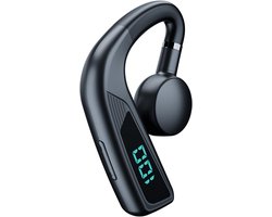 ANMI® Single Ear Bluetooth Oortje met Microfoon – Open Ear Botgeleiding – Earhook – Bluetooth 5.2 – IPX5 Waterdicht – Touchbediening – Zwart