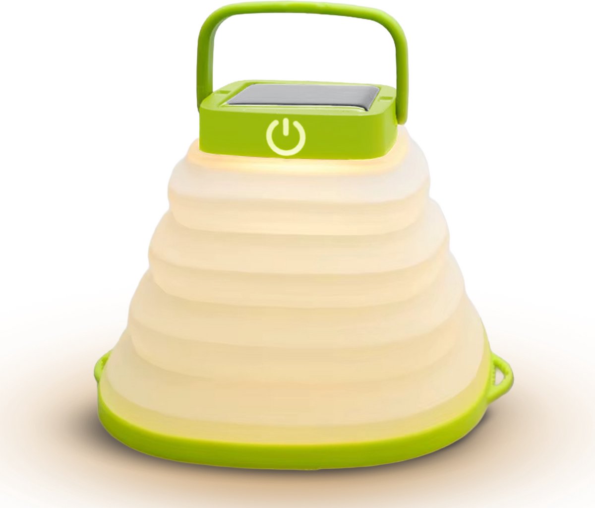 Tech Essentials Solar LED Lantaarn - Opvouwbaar - Groen - Tentlamp - Led Lamp Oplaadbaar - Kamperen - Nood - Storm - Hanglamp - Zonne Energie