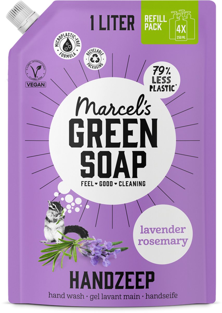 Handzeep Navulling Lavendel & Rozemarijn 1L