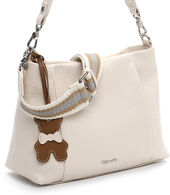 Borsa A Tracolla Shopper Tamaris TAS Guste SC In Ecru Beige, 45x27x18 Cm, Tracolla Regolabile, Manici Rinforzati, Pratica E Capiente